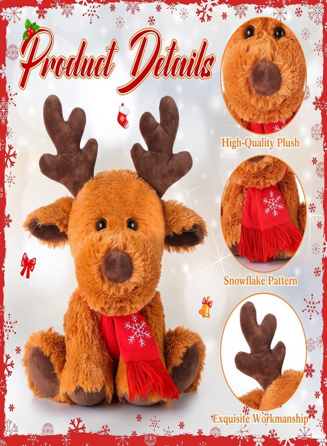 Suilung Christmas Stuffed Animal Cute Plush Moose Reindeer Stuffed Animal for Baby Boys Girls Home Bedroom Party Decoration - Image 3